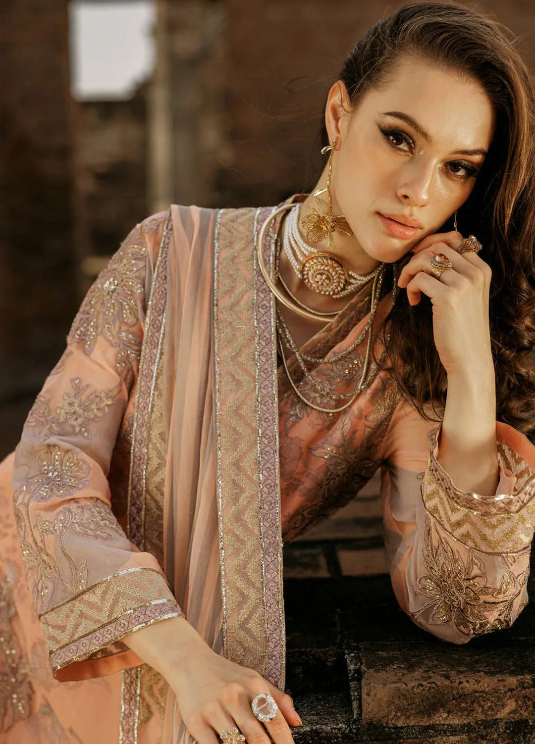 Vasal by Charizma Embroidered Chiffon Suit Unstitched 4 Piece CR25VC VSL25-05 - Luxury Collection