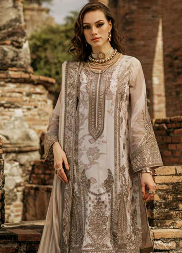 Vasal by Charizma Embroidered Chiffon Suit Unstitched 4 Piece CR25VC VSL25-06 - Luxury Collection