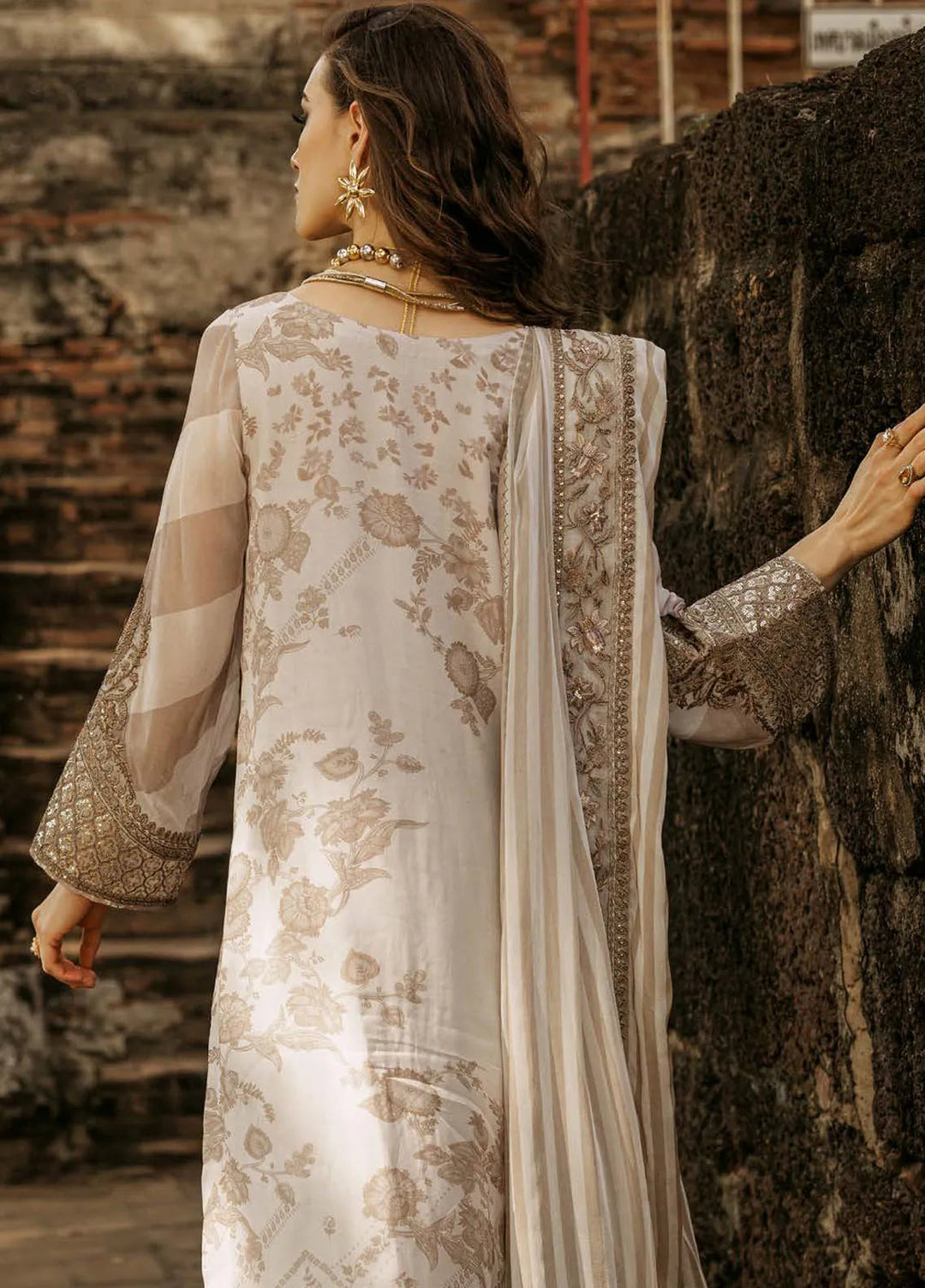 Vasal by Charizma Embroidered Chiffon Suit Unstitched 4 Piece CR25VC VSL25-06 - Luxury Collection