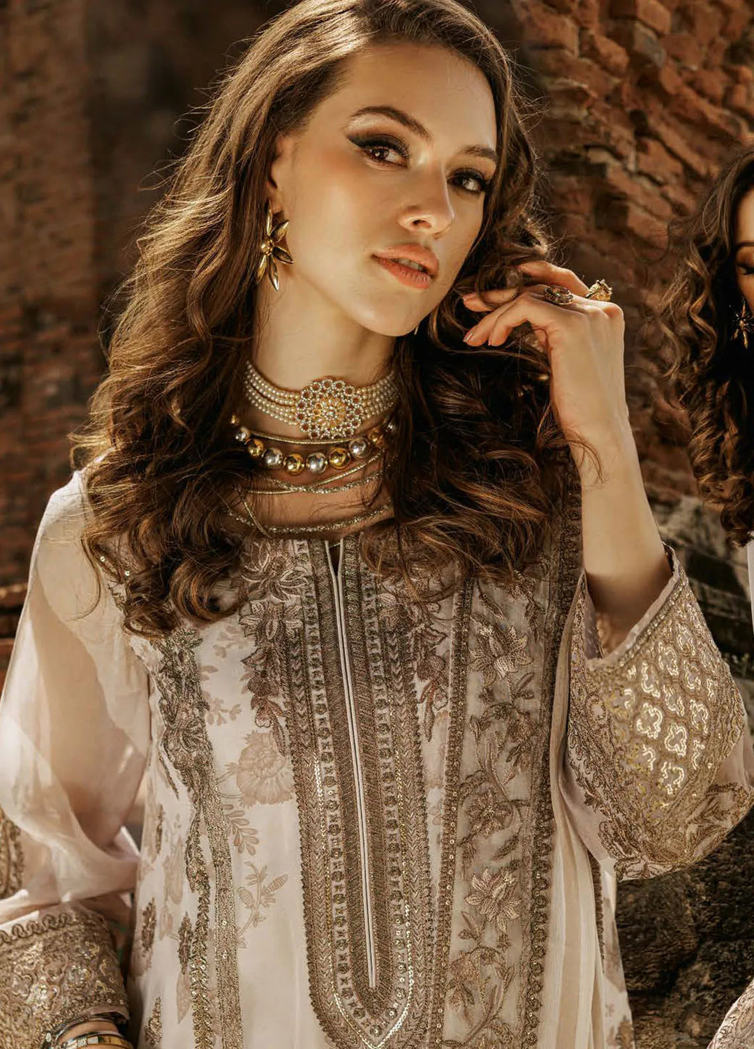 Vasal by Charizma Embroidered Chiffon Suit Unstitched 4 Piece CR25VC VSL25-06 - Luxury Collection