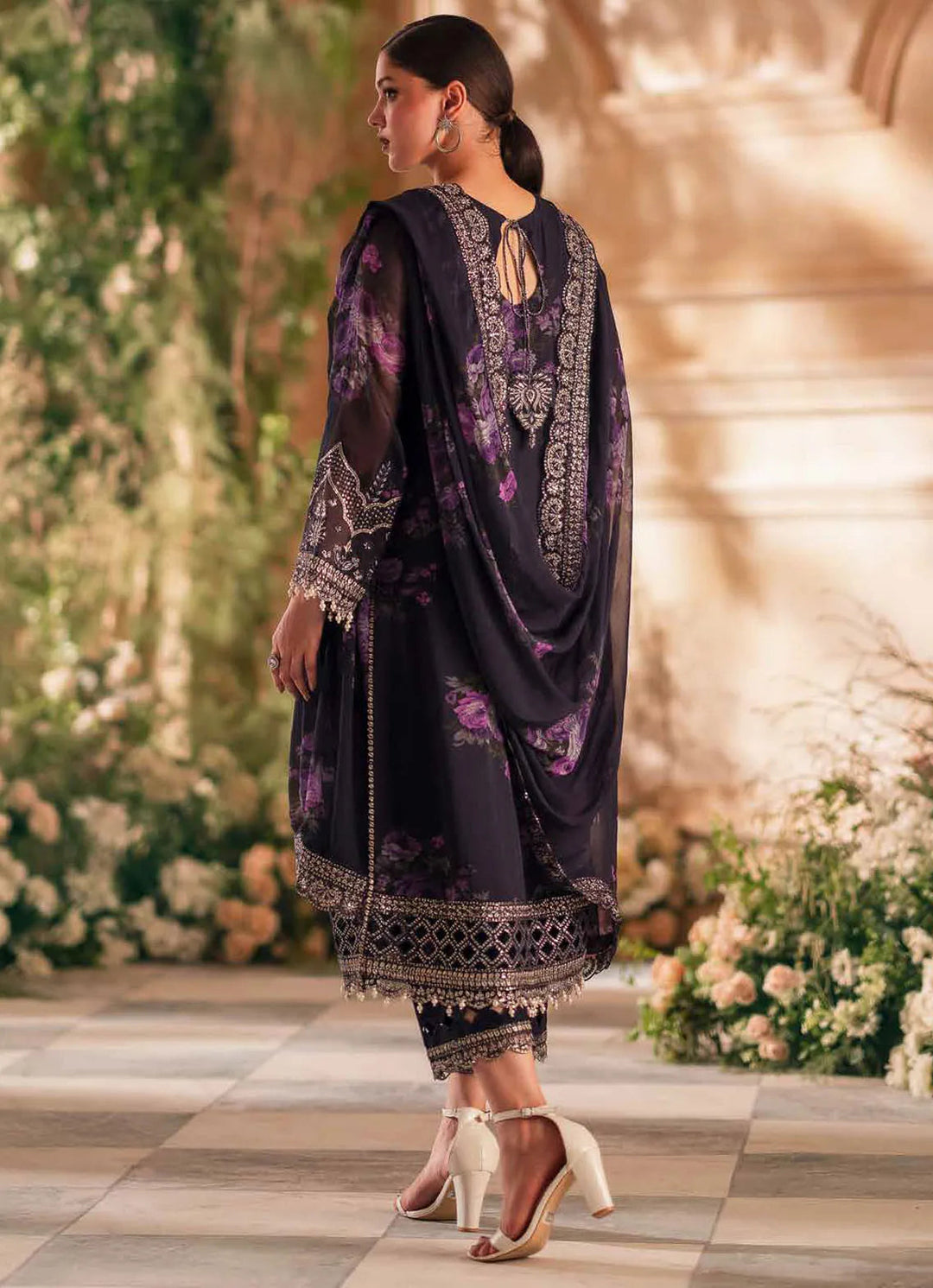 Vasal by Charizma Embroidered Chiffon Suit Unstitched 4 Piece CRZ24V VSL 5-01 - Luxury Chiffon