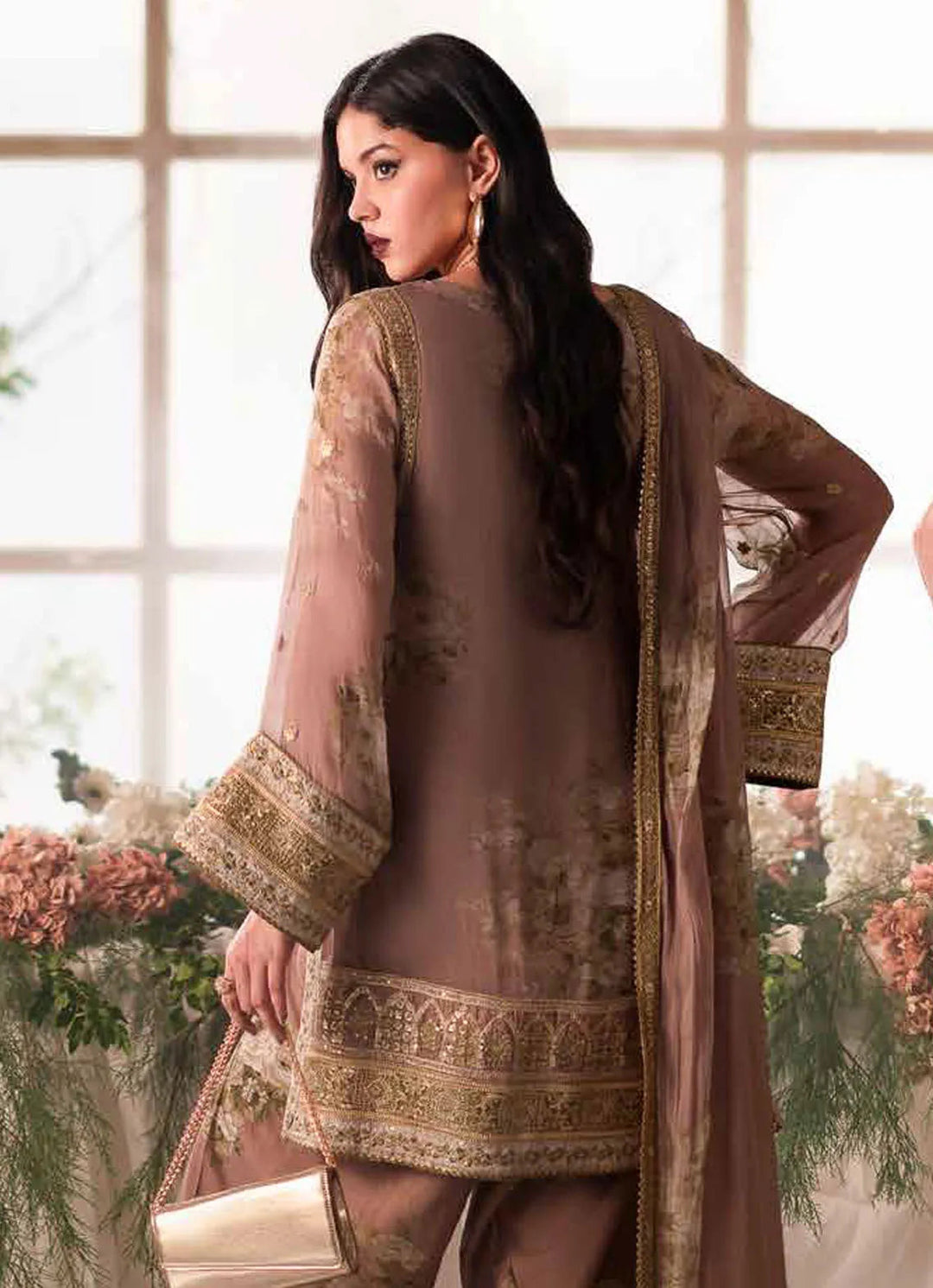 Vasal by Charizma Embroidered Chiffon Suit Unstitched 4 Piece CRZ24V VSL 5-02 - Luxury Chiffon