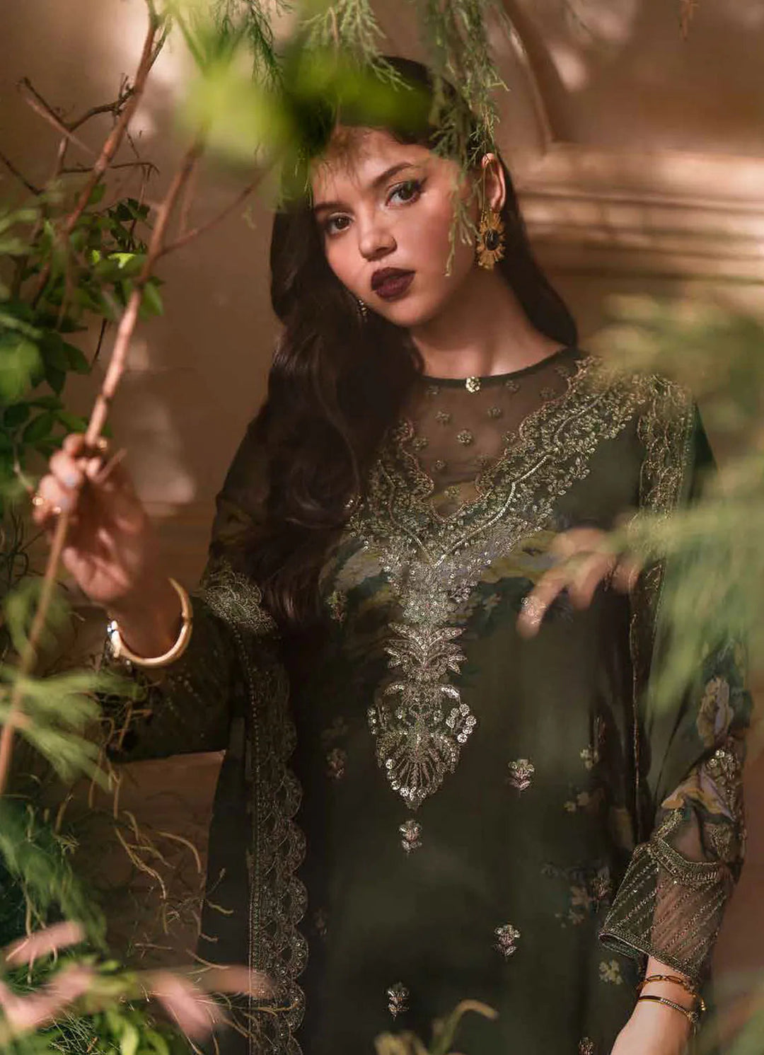 Vasal by Charizma Embroidered Chiffon Suit Unstitched 4 Piece CRZ24V VSL 5-06 - Luxury Chiffon