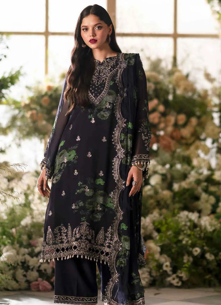 Vasal by Charizma Embroidered Chiffon Suit Unstitched 4 Piece CRZ24V VSL 5-07 - Luxury Chiffon