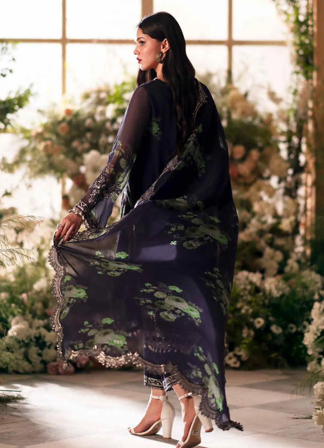 Vasal by Charizma Embroidered Chiffon Suit Unstitched 4 Piece CRZ24V VSL 5-07 - Luxury Chiffon