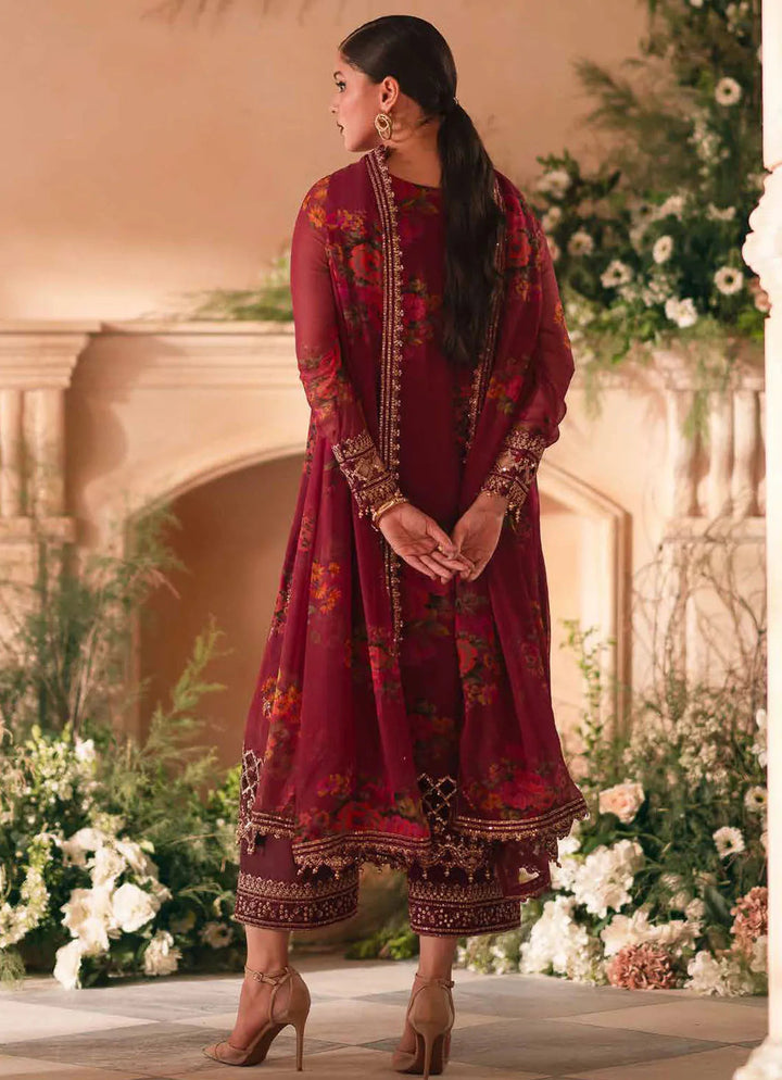 Vasal by Charizma Embroidered Chiffon Suit Unstitched 4 Piece CRZ24V VSL 5-08 - Luxury Chiffon