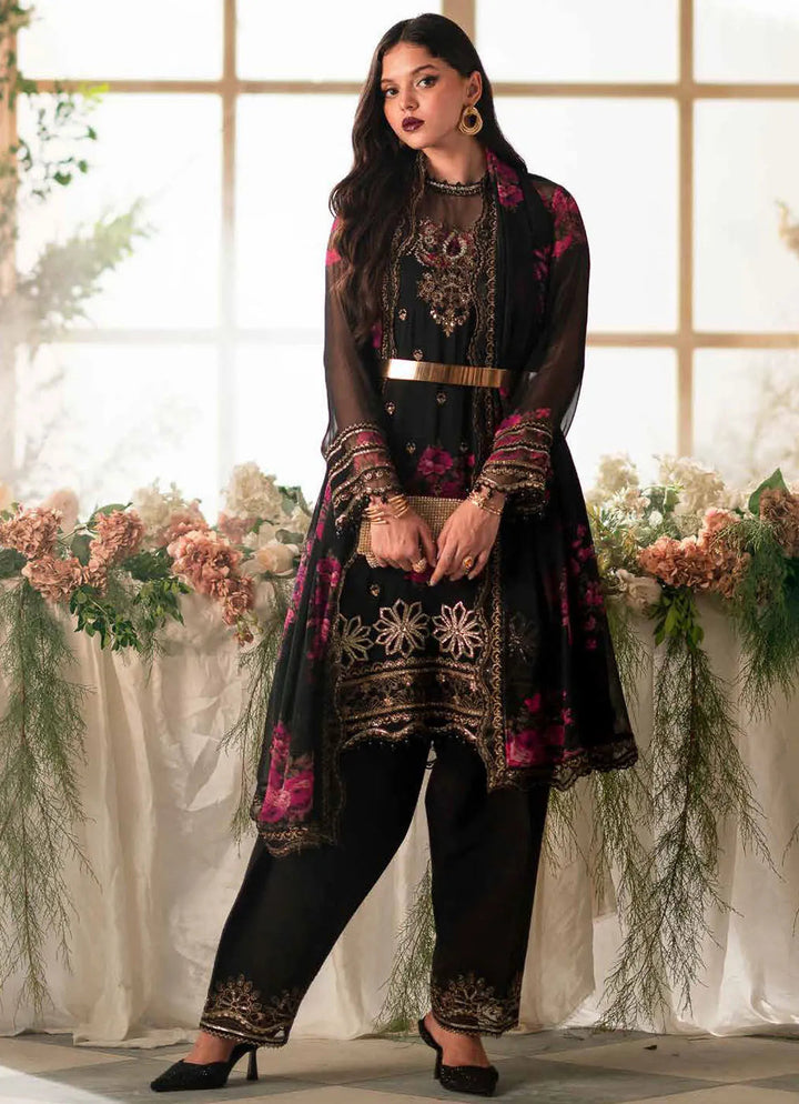 Vasal by Charizma Embroidered Chiffon Suit Unstitched 4 Piece CRZ24V VSL 5-09 - Luxury Chiffon