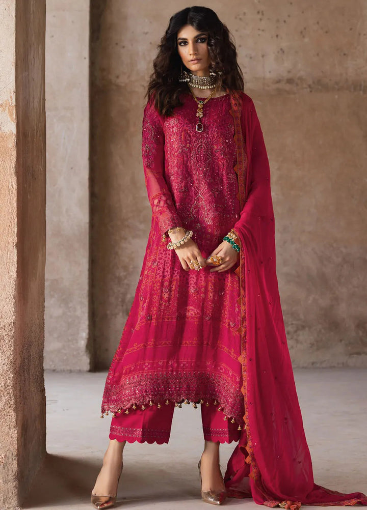 Vasal by Charizma Embroidered Chiffon Suit Unstitched 4 Piece CRZ24V2 VSL5-12 - Formal Collection