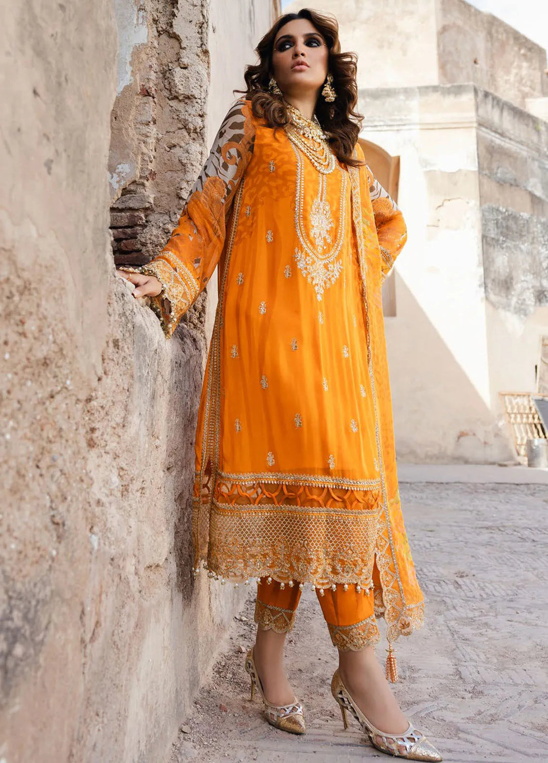 Vasal by Charizma Embroidered Chiffon Suit Unstitched 4 Piece CRZ24V2 VSL5-14 - Formal Collection