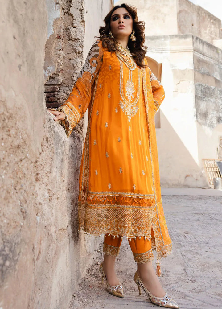 Vasal by Charizma Embroidered Chiffon Suit Unstitched 4 Piece CRZ24V2 VSL5-14 - Formal Collection