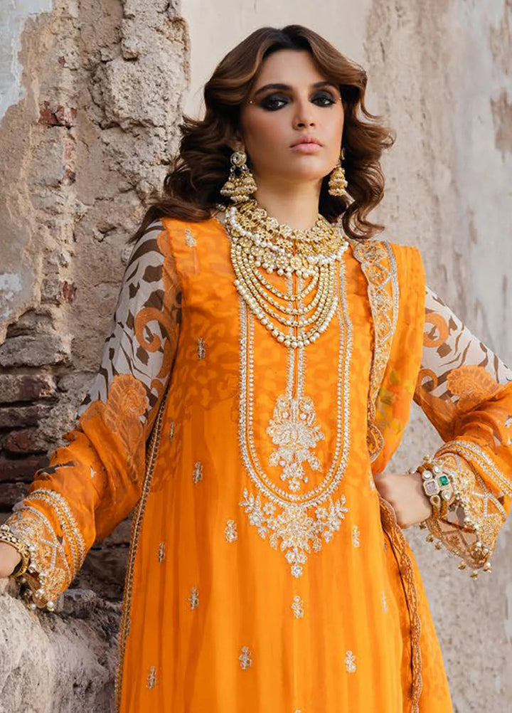 Vasal by Charizma Embroidered Chiffon Suit Unstitched 4 Piece CRZ24V2 VSL5-14 - Formal Collection