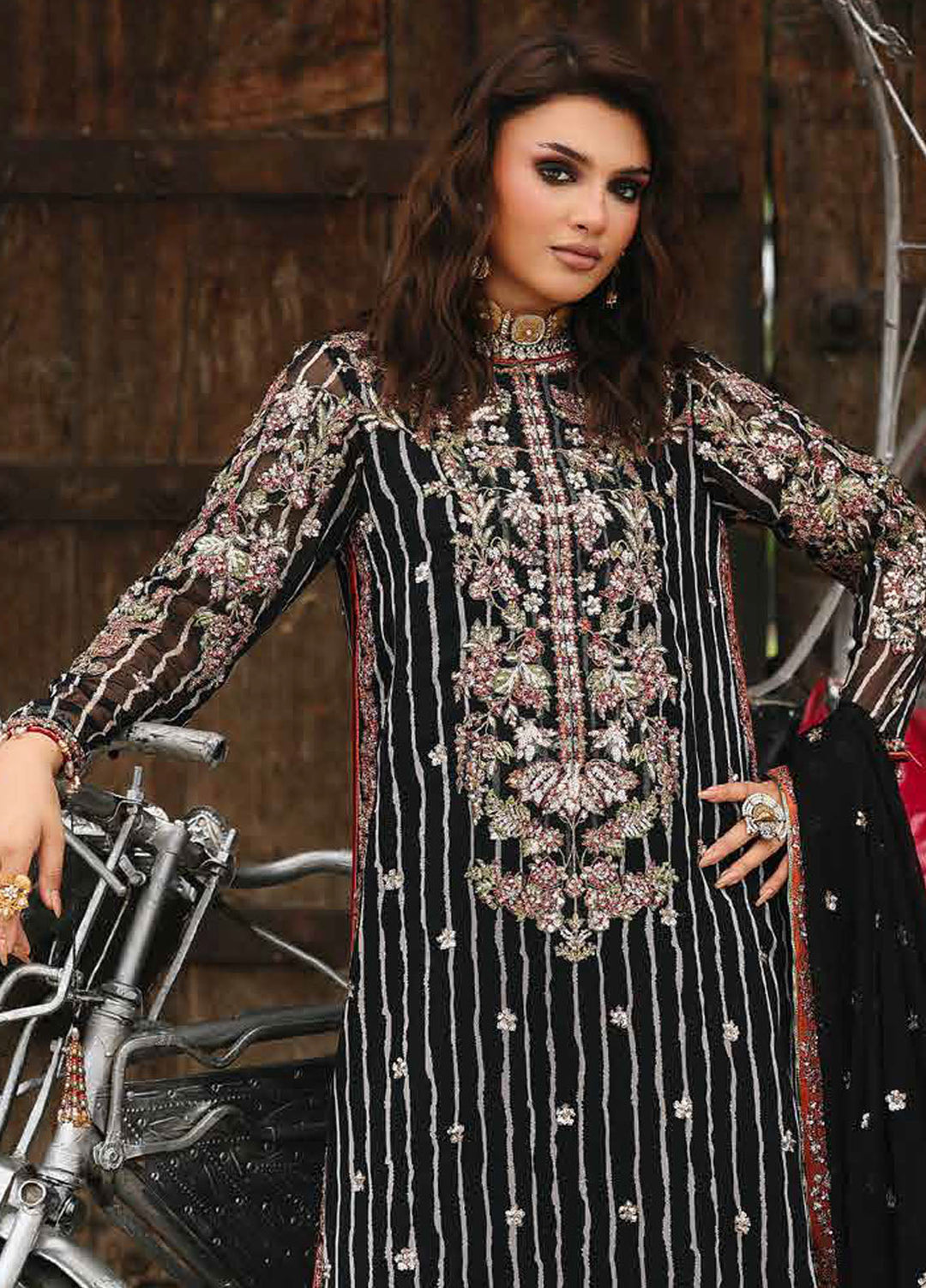 Vasal by Charizma Embroidered Chiffon Suits Unstitched 4 Piece CRZ25VC VSL25-26 - Formals Collection