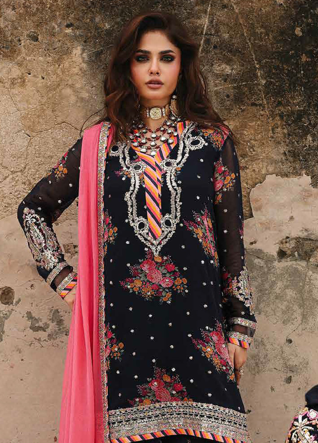 Vasal by Charizma Embroidered Chiffon Suits Unstitched 4 Piece CRZ25VC VSL25-29 - Formals Collection