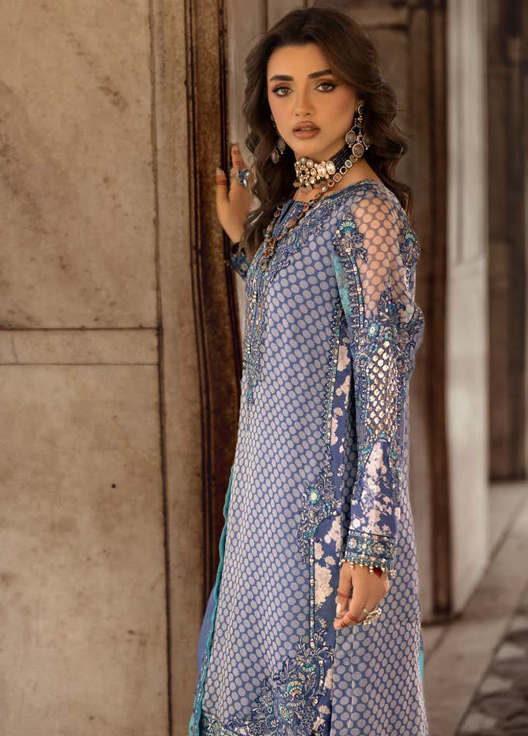 Vasal by Charizma Embroidered Chiffon Suits Unstitched 4 Piece CRZ25VLC VSL25-07 - Luxury Collection