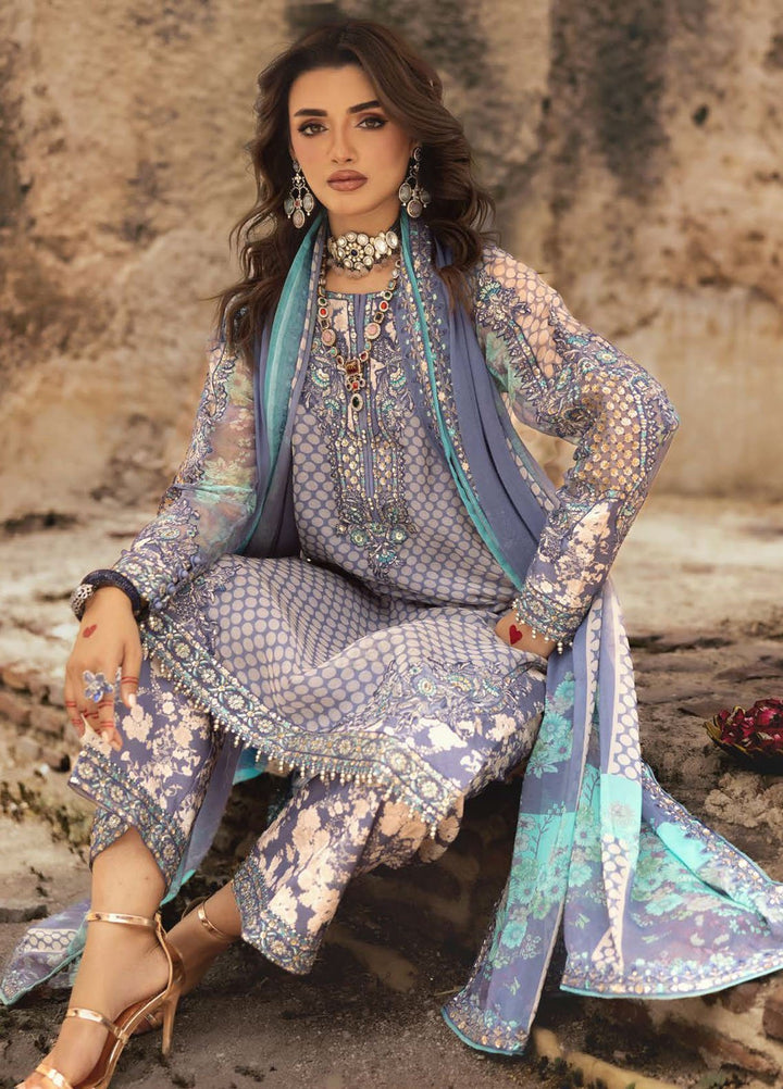 Vasal by Charizma Embroidered Chiffon Suits Unstitched 4 Piece CRZ25VLC VSL25-07 - Luxury Collection