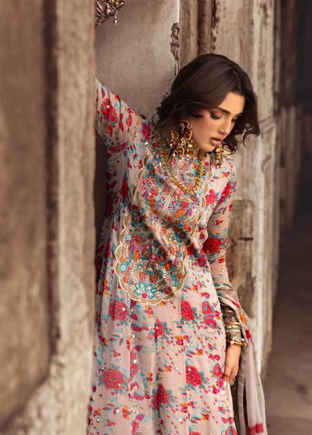 Vasal by Charizma Embroidered Chiffon Suits Unstitched 4 Piece CRZ25VLC VSL25-08 - Luxury Collection