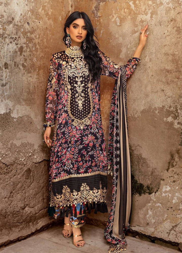 Vasal by Charizma Embroidered Chiffon Suits Unstitched 4 Piece CRZ25VLC VSL25-09 - Luxury Collection