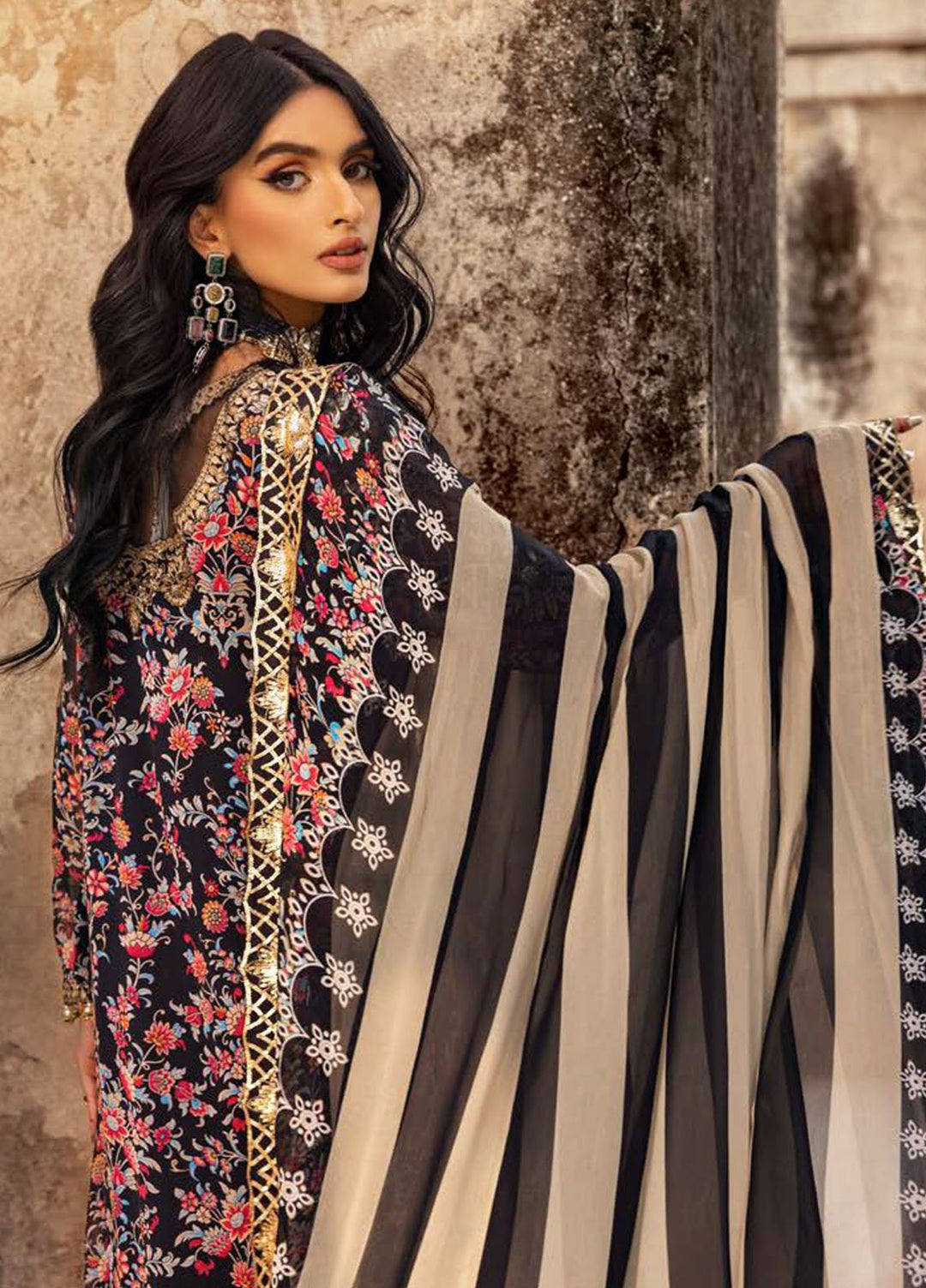 Vasal by Charizma Embroidered Chiffon Suits Unstitched 4 Piece CRZ25VLC VSL25-09 - Luxury Collection