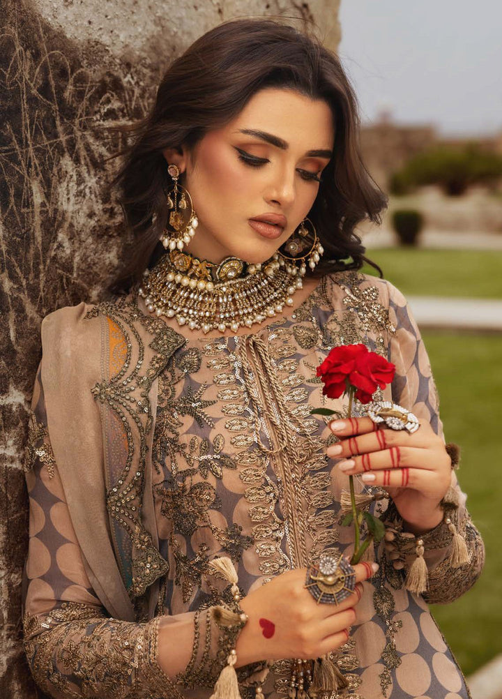 Vasal by Charizma Embroidered Chiffon Suits Unstitched 4 Piece CRZ25VLC VSL25-11 - Luxury Collection