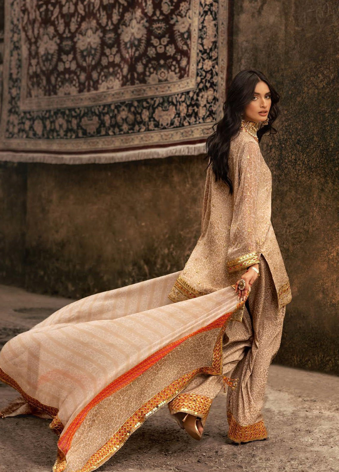 Vasal by Charizma Embroidered Chiffon Suits Unstitched 4 Piece CRZ25VLC VSL25-13 - Luxury Collection