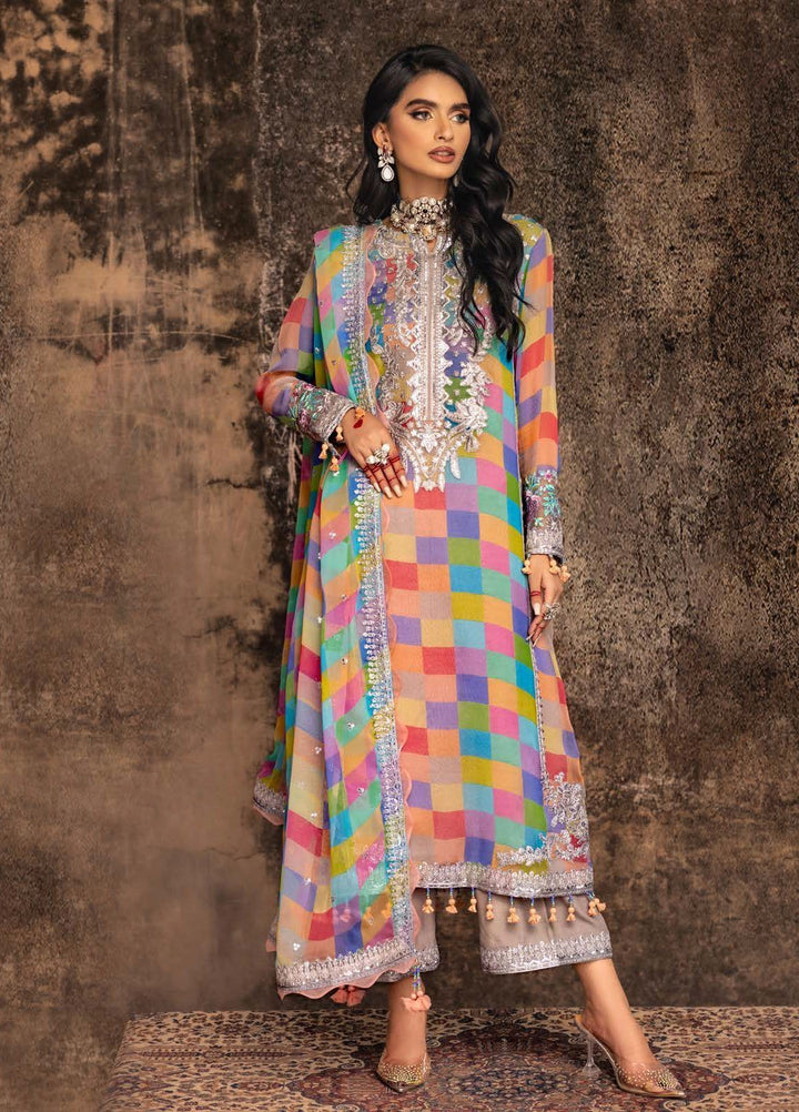 Vasal by Charizma Embroidered Chiffon Suits Unstitched 4 Piece CRZ25VLC VSL25-14 - Luxury Collection