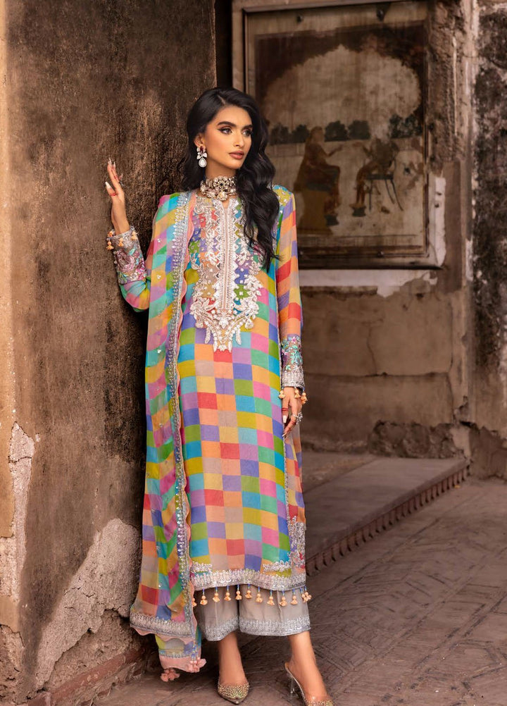 Vasal by Charizma Embroidered Chiffon Suits Unstitched 4 Piece CRZ25VLC VSL25-14 - Luxury Collection