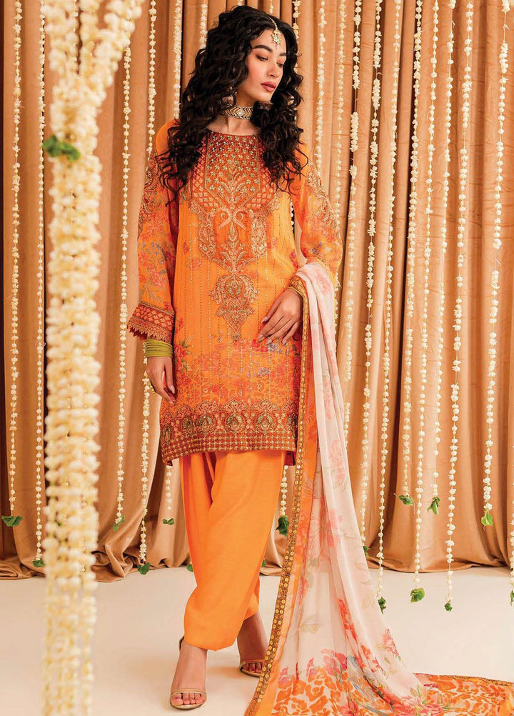 Vasal By Charizma Embroidered Chiffon Suits Unstitched 4 Piece CRZ23VS VSL-01 - Festive Collection