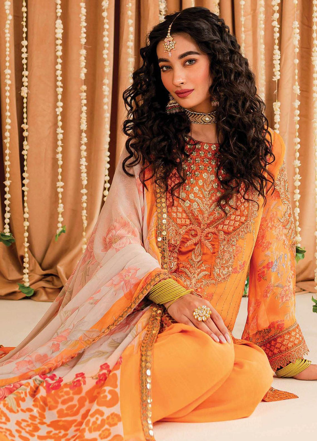 Vasal By Charizma Embroidered Chiffon Suits Unstitched 4 Piece CRZ23VS VSL-01 - Festive Collection