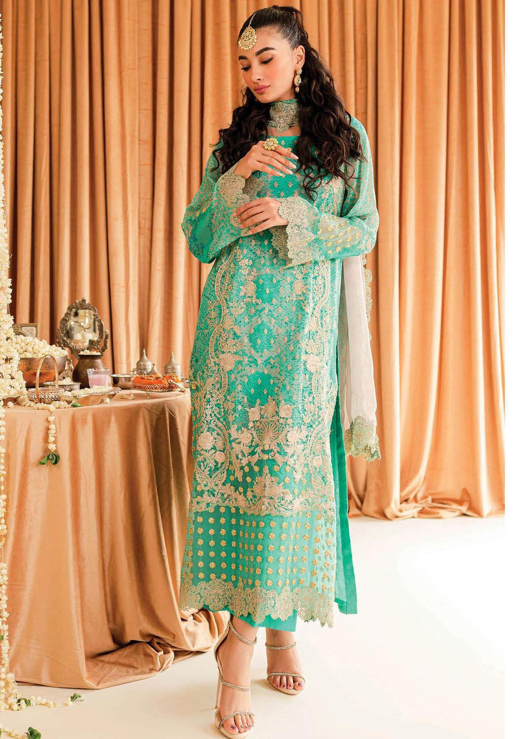 Vasal By Charizma Embroidered Chiffon Suits Unstitched 4 Piece CRZ23VS VSL-02 - Festive Collection