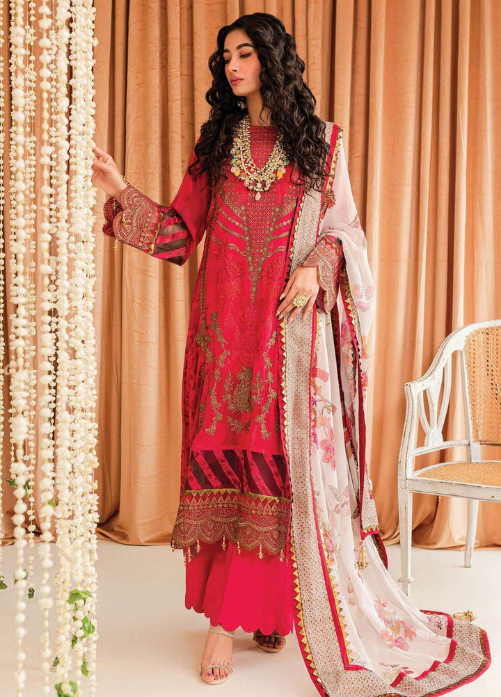 Vasal By Charizma Embroidered Chiffon Suits Unstitched 4 Piece CRZ23VS VSL-03 - Festive Collection