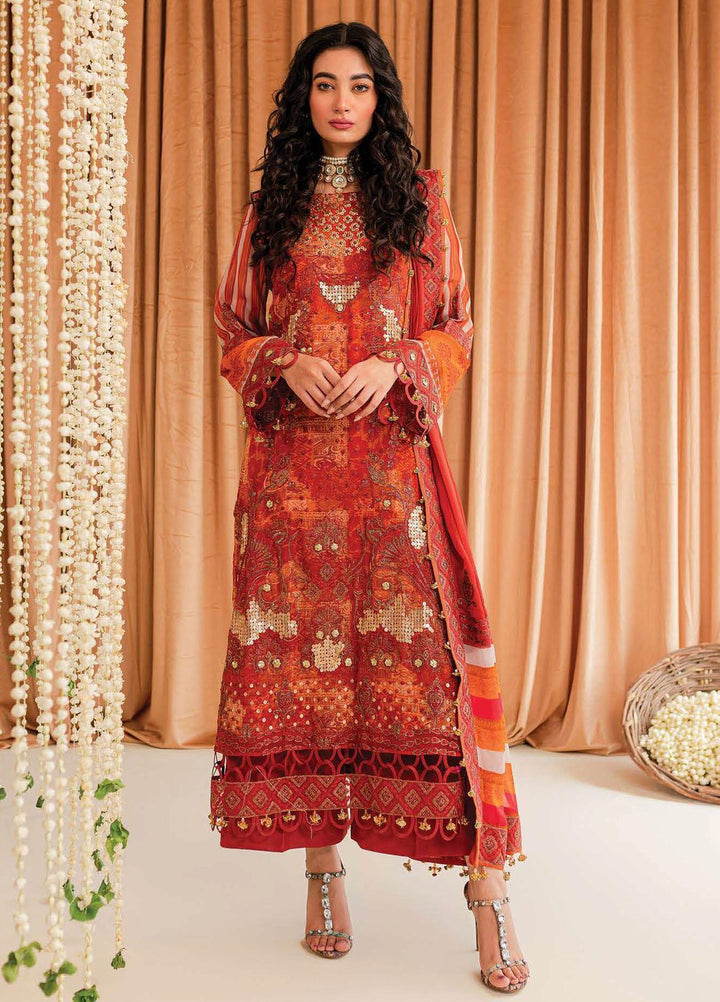 Vasal By Charizma Embroidered Chiffon Suits Unstitched 4 Piece CRZ23VS VSL-06 - Festive Collection