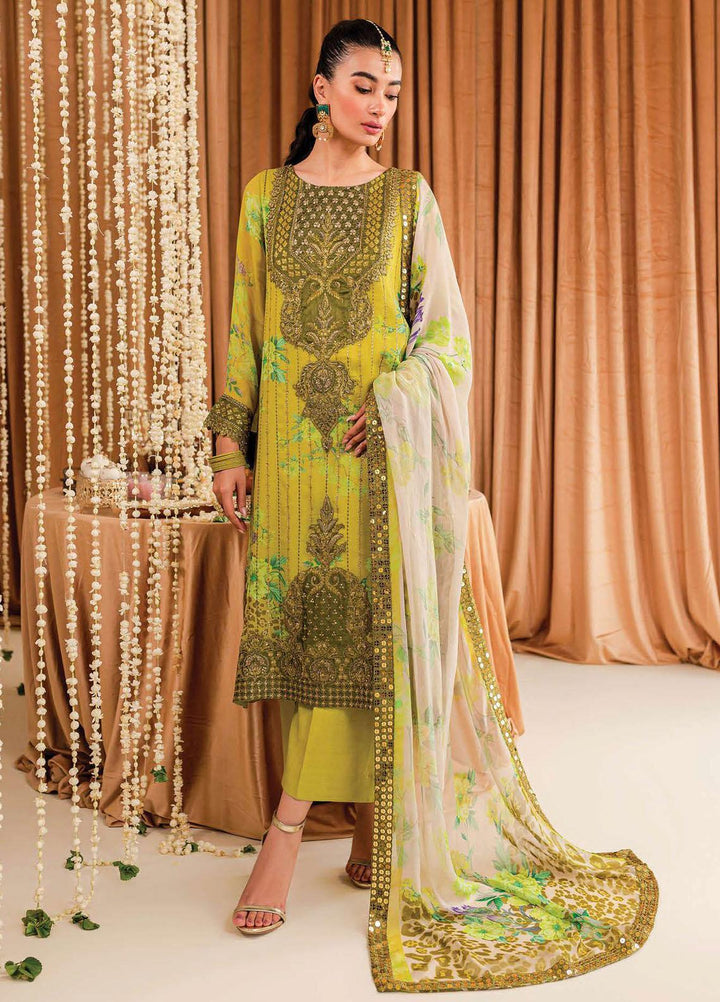 Vasal By Charizma Embroidered Chiffon Suits Unstitched 4 Piece CRZ23VS VSL-07 - Festive Collection