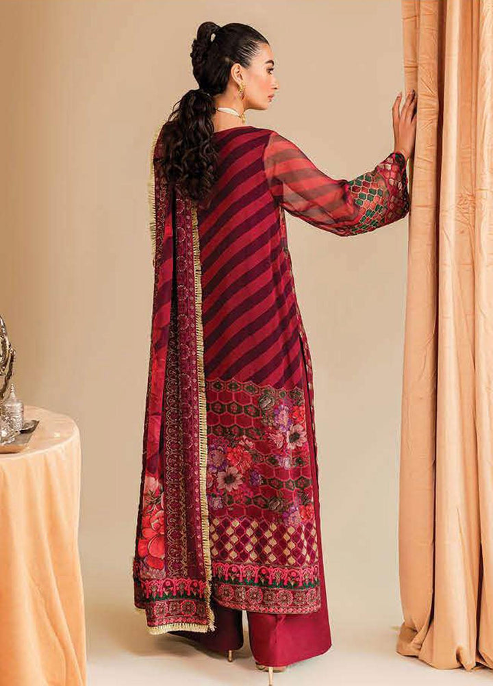 Vasal By Charizma Embroidered Chiffon Suits Unstitched 4 Piece CRZ23VS VSL-08 - Festive Collection