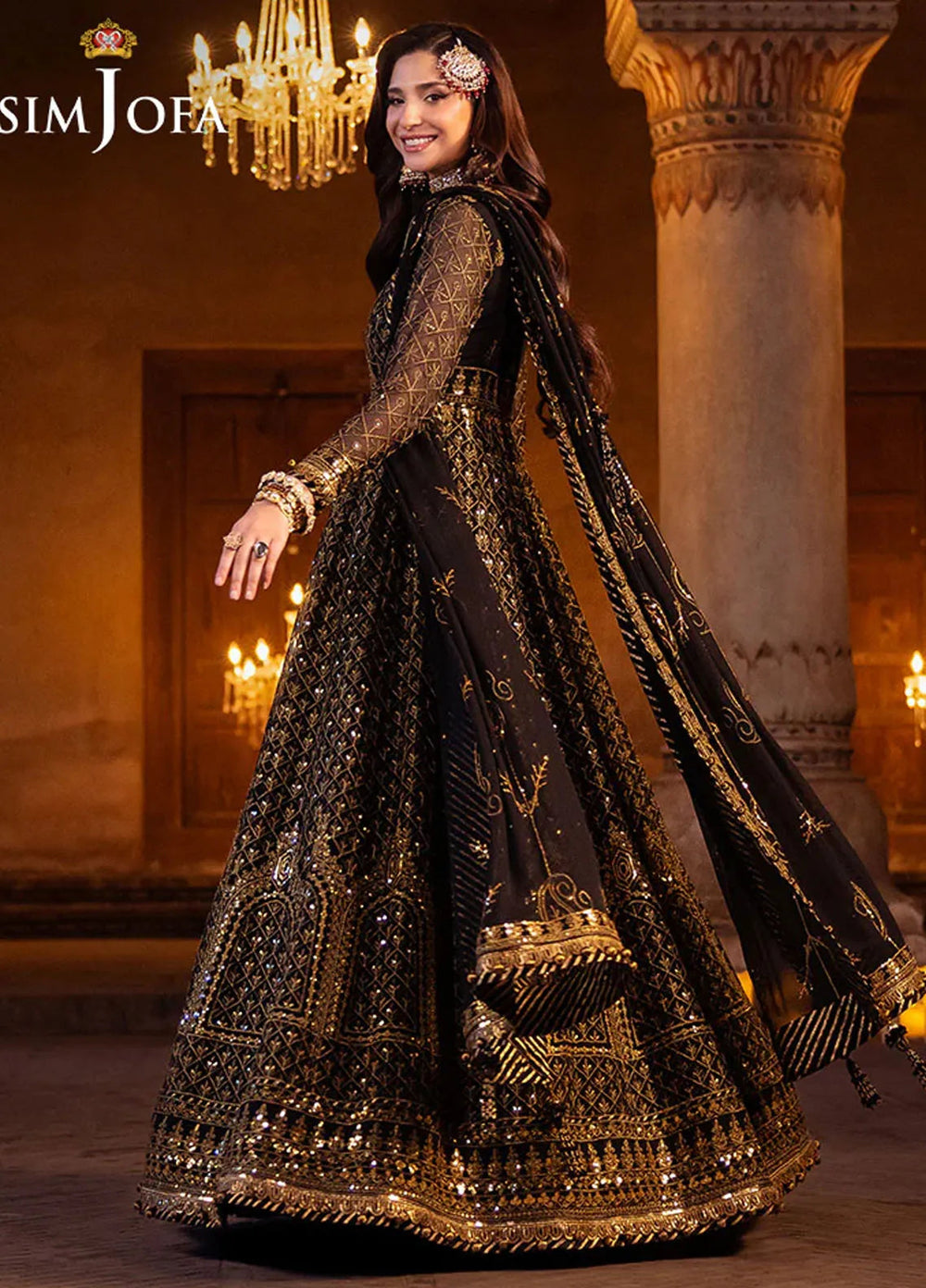Vasl by Asim Jofa Embroidered Chiffon Suits Unstitched 3 Piece AJ24V AJYV-04 - Luxury Collection