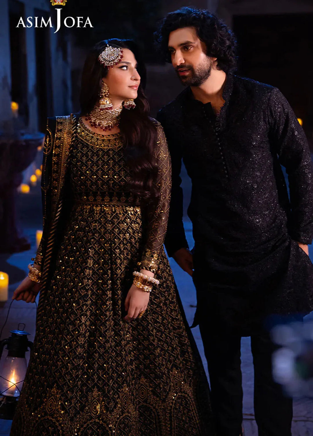 Vasl by Asim Jofa Embroidered Chiffon Suits Unstitched 3 Piece AJ24V AJYV-04 - Luxury Collection
