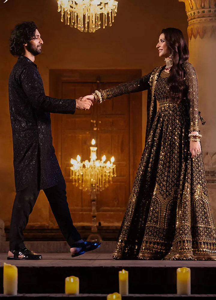 Vasl by Asim Jofa Embroidered Chiffon Suits Unstitched 3 Piece AJ24V AJYV-04 - Luxury Collection