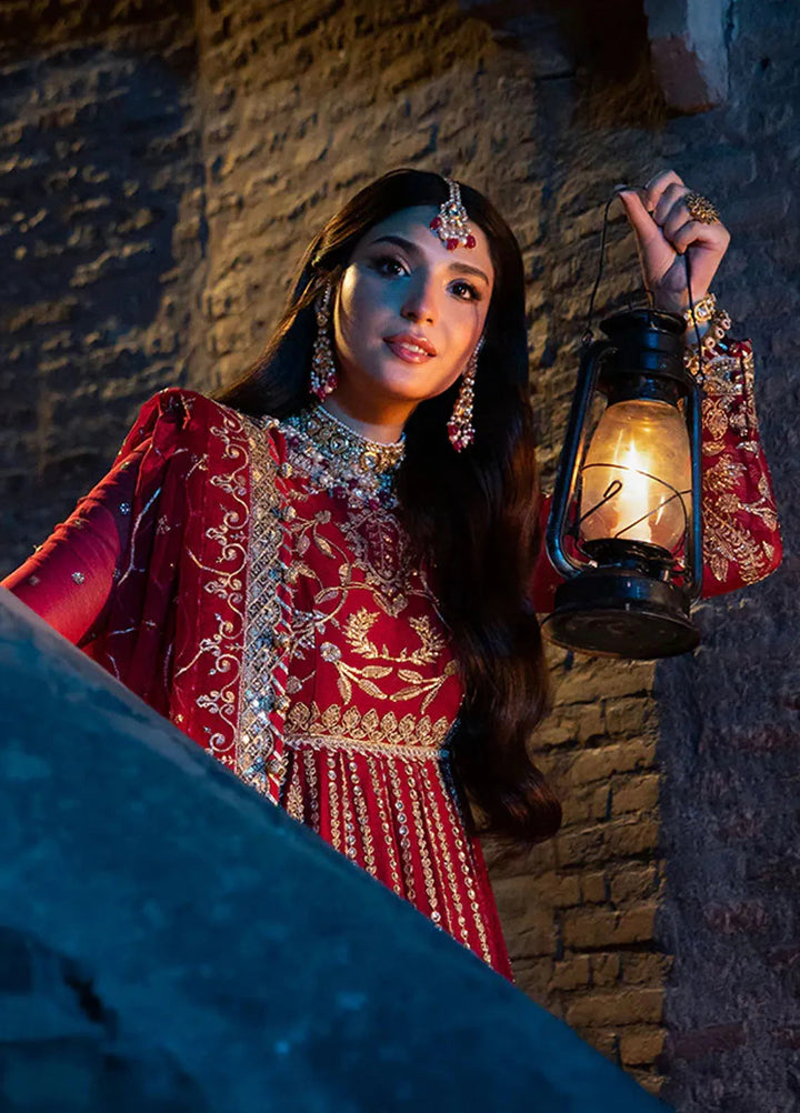 Vasl by Asim Jofa Embroidered Chiffon Suits Unstitched 3 Piece AJ24V AJYV-07 - Luxury Collection