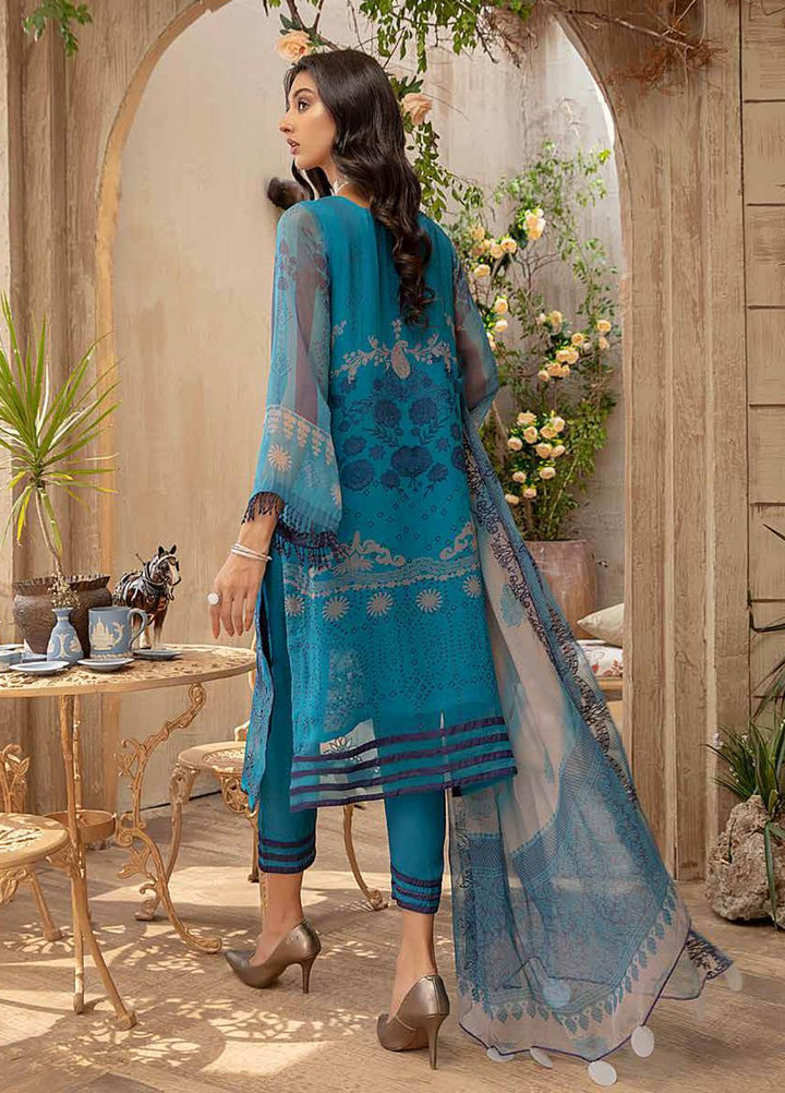 Vasl by Charizma Embroidered Chiffon Suits Unstitched 3 Piece CRZ21V-2 VSL-10 - Formals Collection