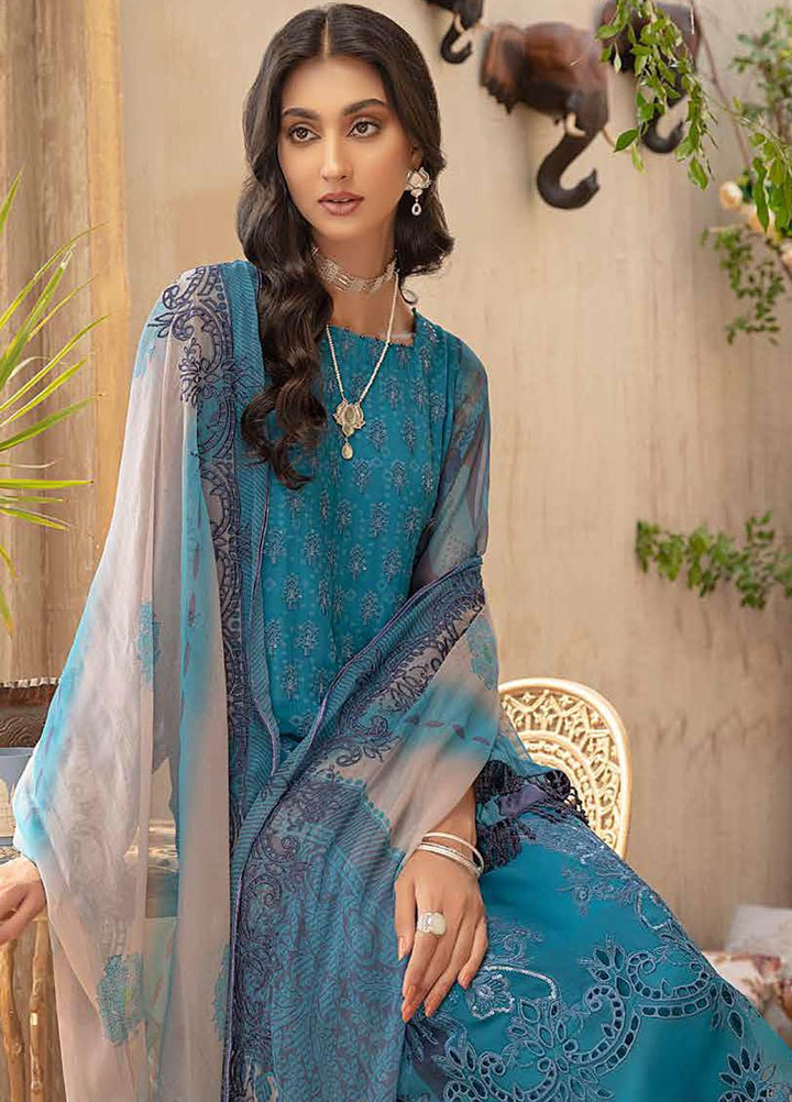 Vasl by Charizma Embroidered Chiffon Suits Unstitched 3 Piece CRZ21V-2 VSL-10 - Formals Collection