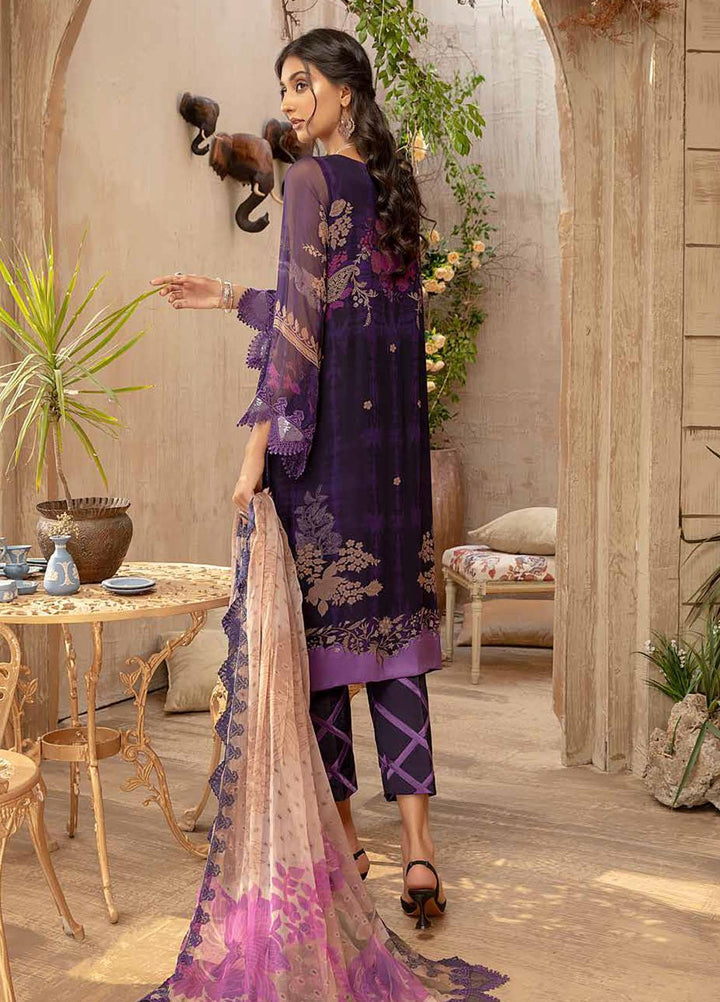 Vasl by Charizma Embroidered Chiffon Suits Unstitched 3 Piece CRZ21V-2 VSL-14 - Formals Collection
