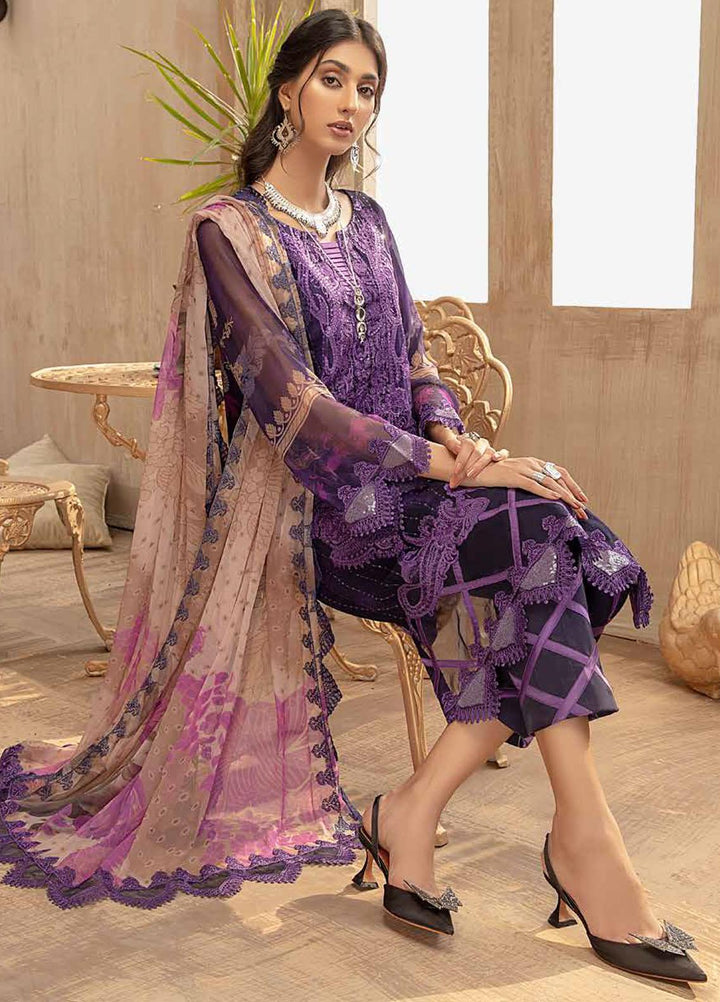 Vasl by Charizma Embroidered Chiffon Suits Unstitched 3 Piece CRZ21V-2 VSL-14 - Formals Collection