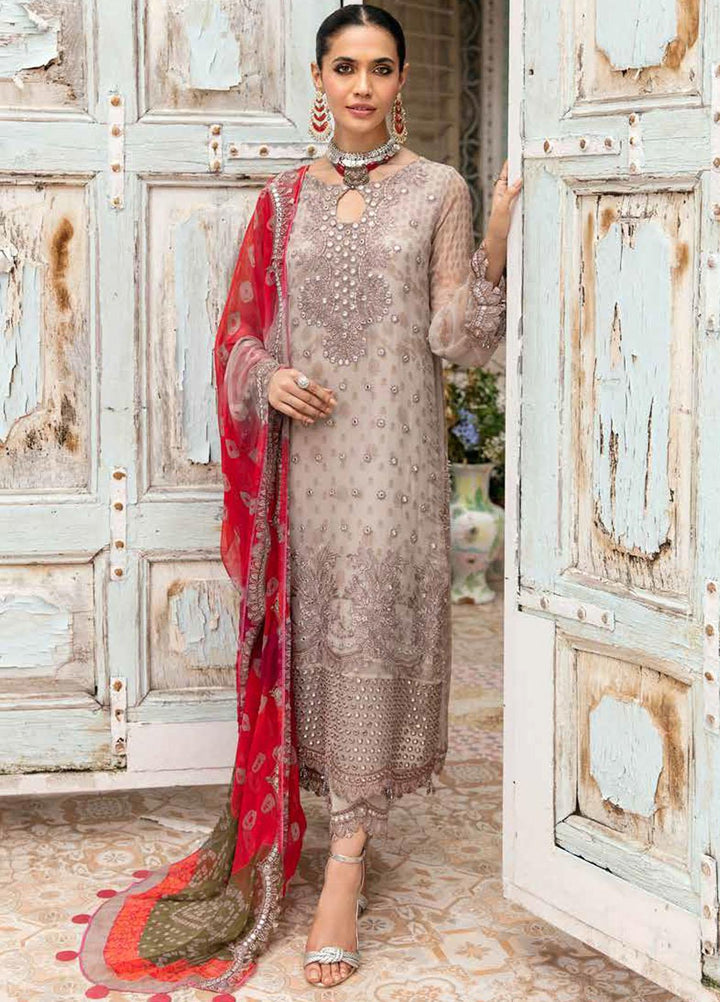 Vasl by Charizma Embroidered Chiffon Suits Unstitched 3 Piece CRZ22V VSL-10 - Luxury Collection