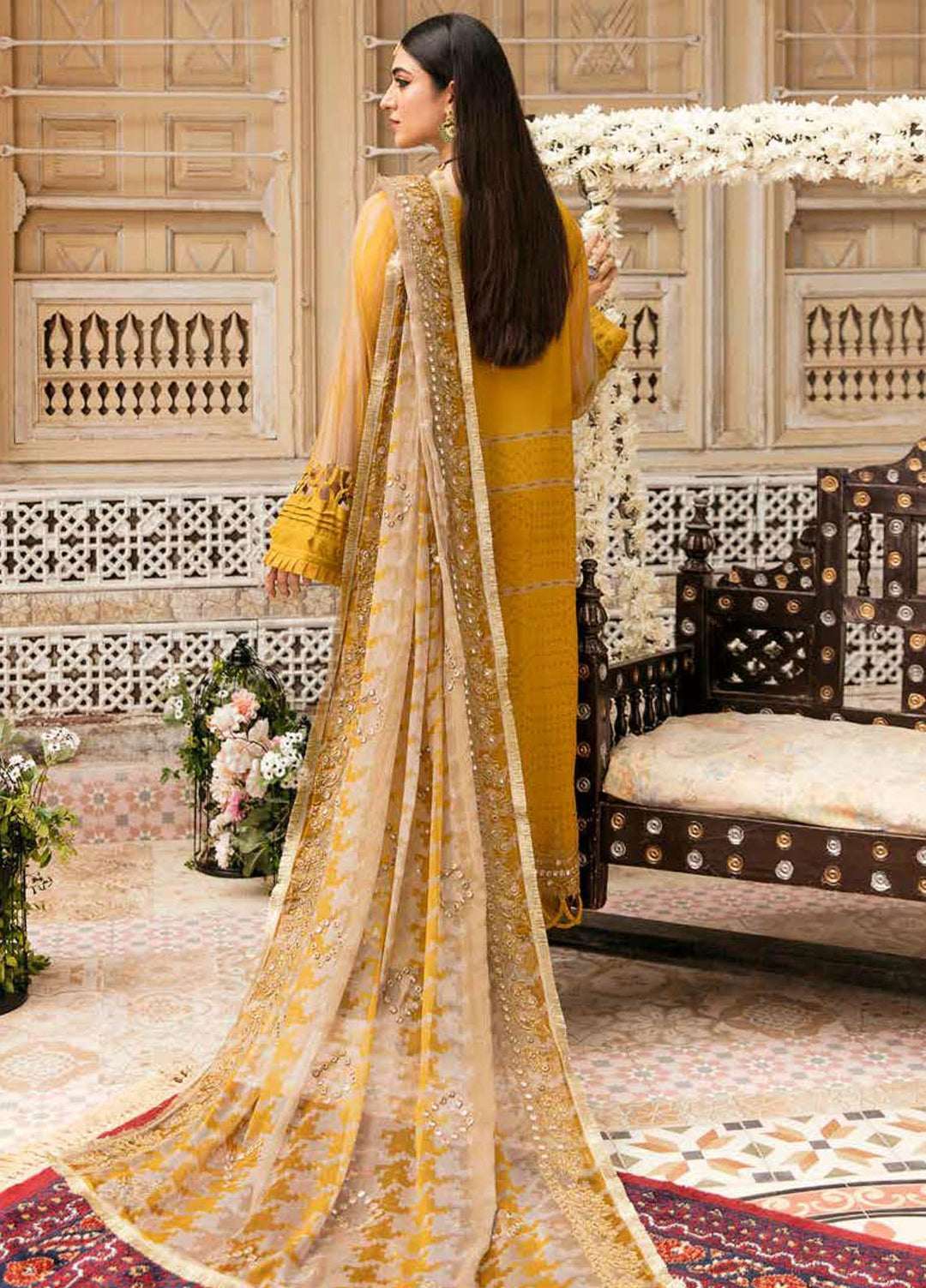 Vasl by Charizma Embroidered Chiffon Suits Unstitched 3 Piece CRZ22V VSL-11 - Luxury Collection