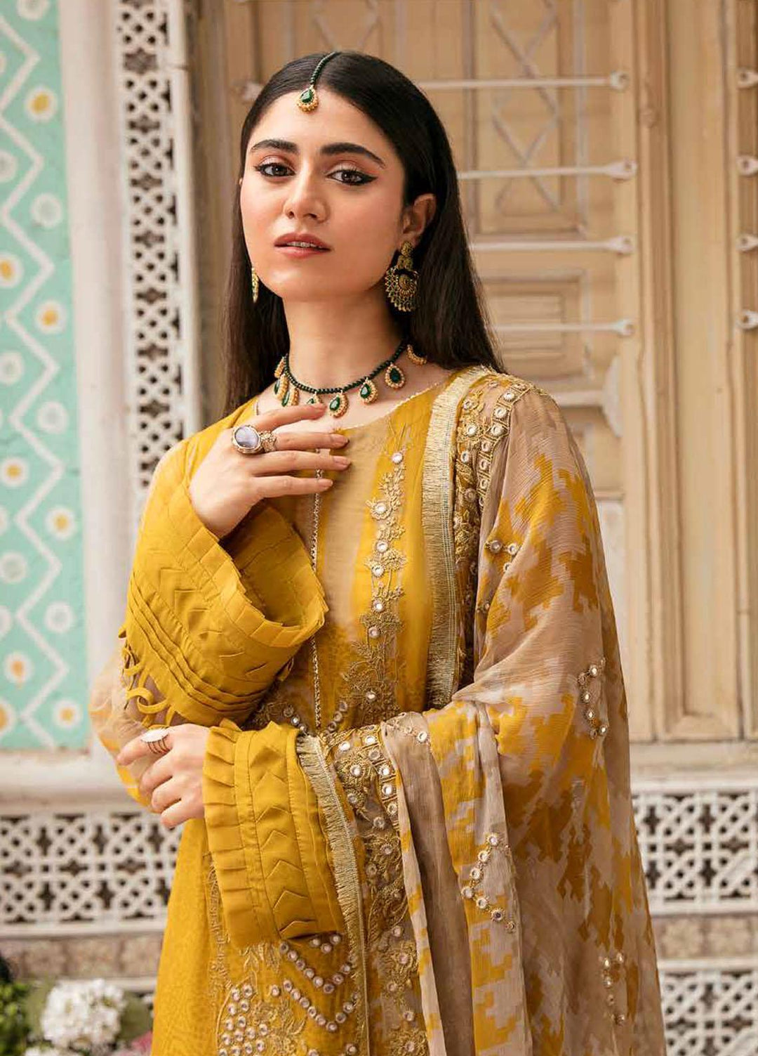 Vasl by Charizma Embroidered Chiffon Suits Unstitched 3 Piece CRZ22V VSL-11 - Luxury Collection