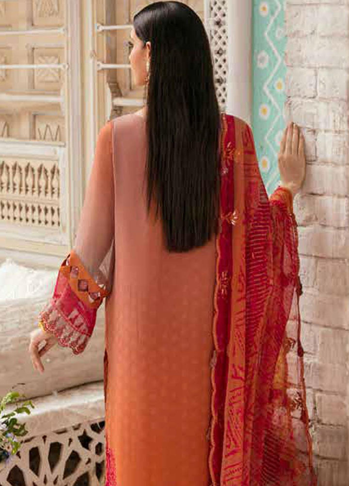 Vasl by Charizma Embroidered Chiffon Suits Unstitched 3 Piece CRZ22V VSL-12 - Luxury Collection