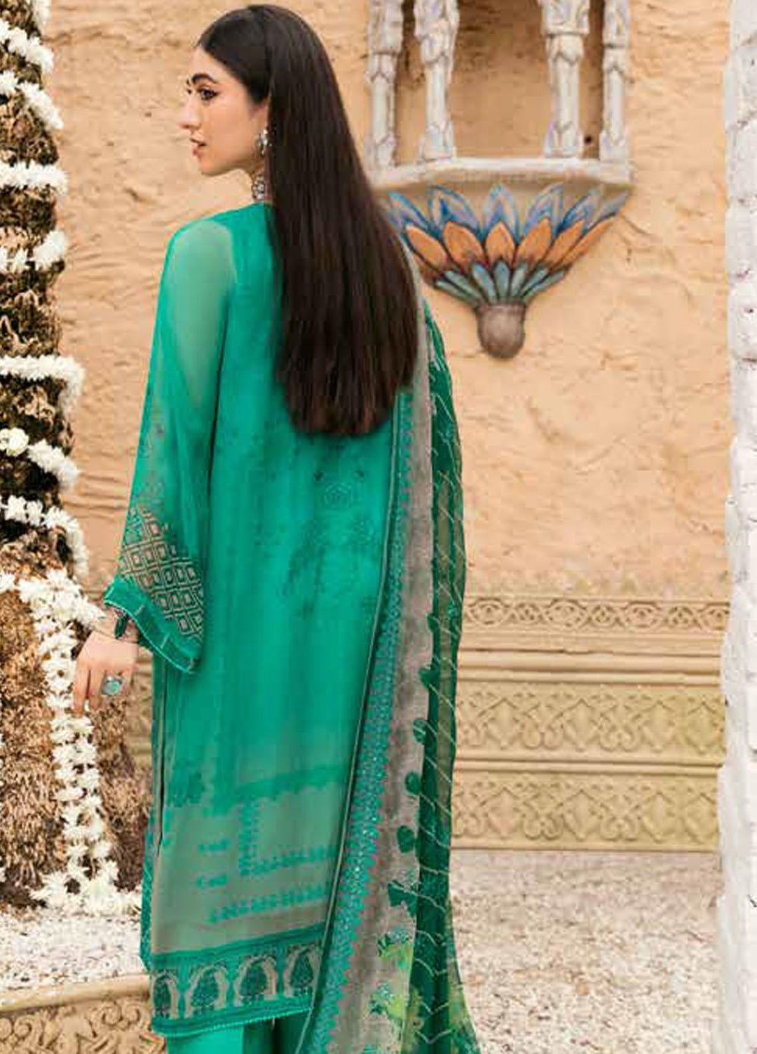 Vasl by Charizma Embroidered Chiffon Suits Unstitched 3 Piece CRZ22V VSL-13 - Luxury Collection