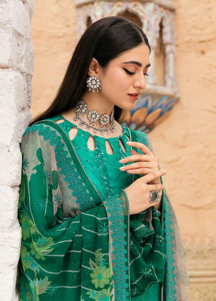 Vasl by Charizma Embroidered Chiffon Suits Unstitched 3 Piece CRZ22V VSL-13 - Luxury Collection