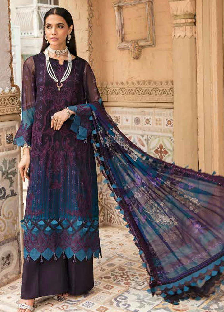 Vasl by Charizma Embroidered Chiffon Suits Unstitched 3 Piece CRZ22V VSL-14 - Luxury Collection