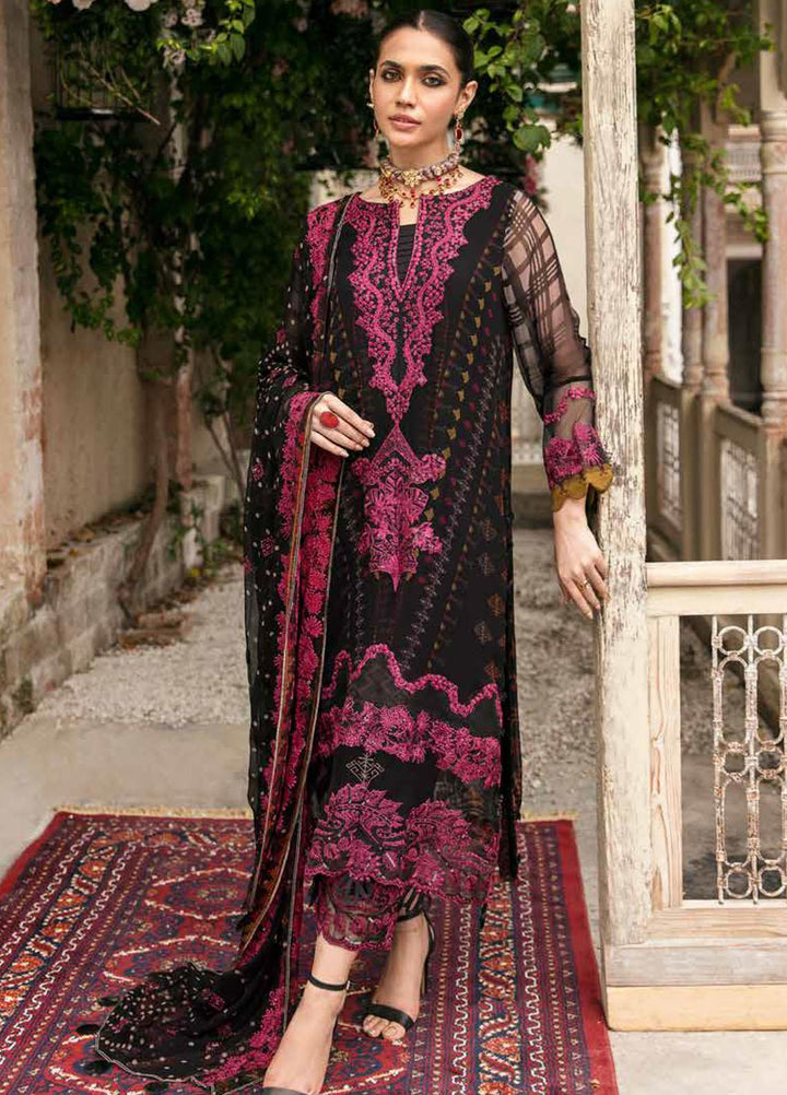 Vasl by Charizma Embroidered Chiffon Suits Unstitched 3 Piece CRZ22V VSL-16 - Luxury Collection