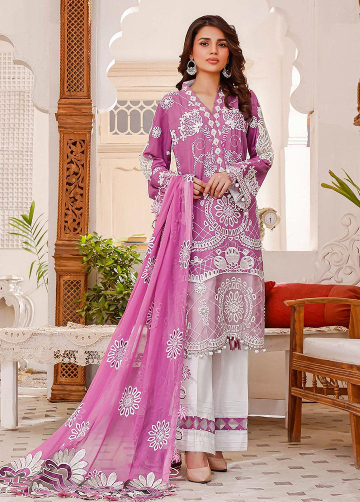 Vasl By Hadia Eman Embroidered Lawn Suits Unstitched 3 Piece HE22V HEVL-02 - Festive Collection